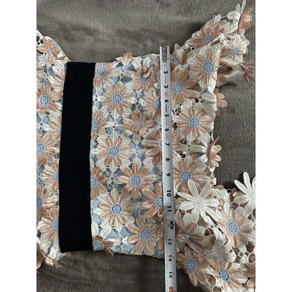NWT Self Portrait 3D Floral Mini Dress sz 4 US - Picture 5 of 11